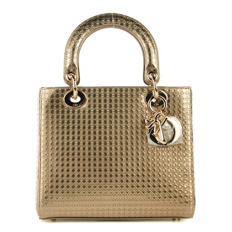 lady dior champagne metallic|dior handbags for women.